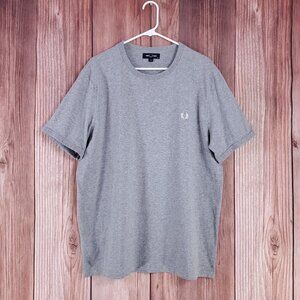 Fred Perry Mens Size XXL Ringer Crewneck Short Sleeve T-Shirt Tee Gray